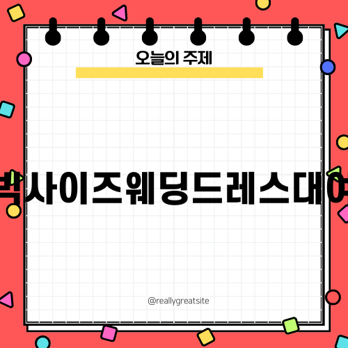 특별한 날을 위한 빅사이즈웨딩드레스대여