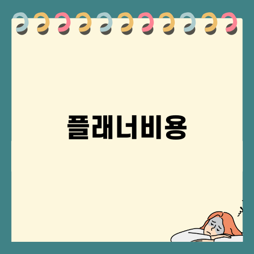 플래너비용의 효율적인 활용법